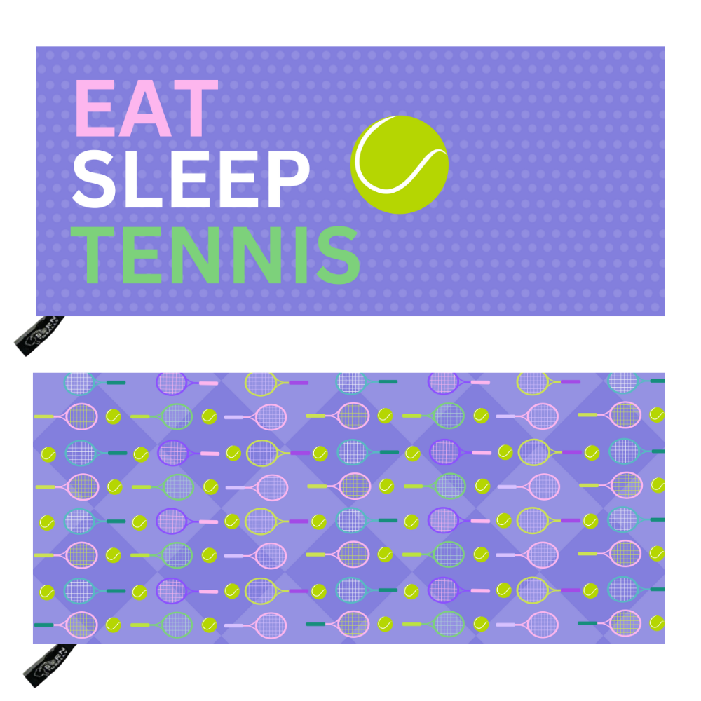 Born to Rally - Wholesale Sports Towel - Tennis Towel - Eat Sleep Double-Sided Microfiber Athletic1