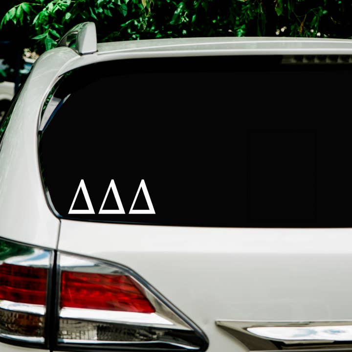 DDD | Delta Delta Delta | Tri Delta | Vinyl Decal | Car Decal | Laptop Decal | Transfer Decal | for wholesale by My Vinyl Cut