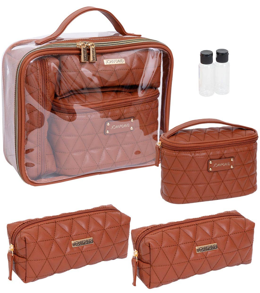 Magid - Wholesale Make-up/cosmetic bag - Joan & David The Triangle Quilted 4 Piece Cosmetic Bag Set0