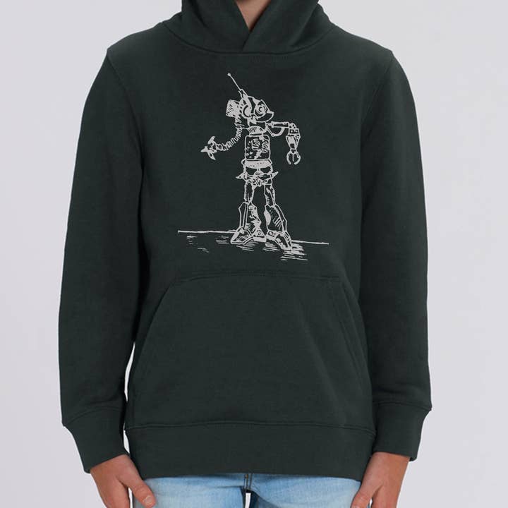 Zandroid hoodie voor kinderen voor wholesale door Meeplings | Handmade in Berlin