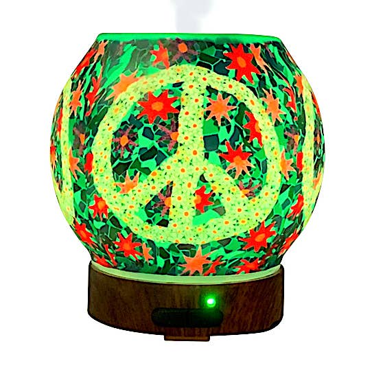 Himalayan CrystalLitez & EssentialLitez - Wholesale Electronic Diffuser - EssentialLitez Essential Oil Diffuser (PEACE SIGN)0