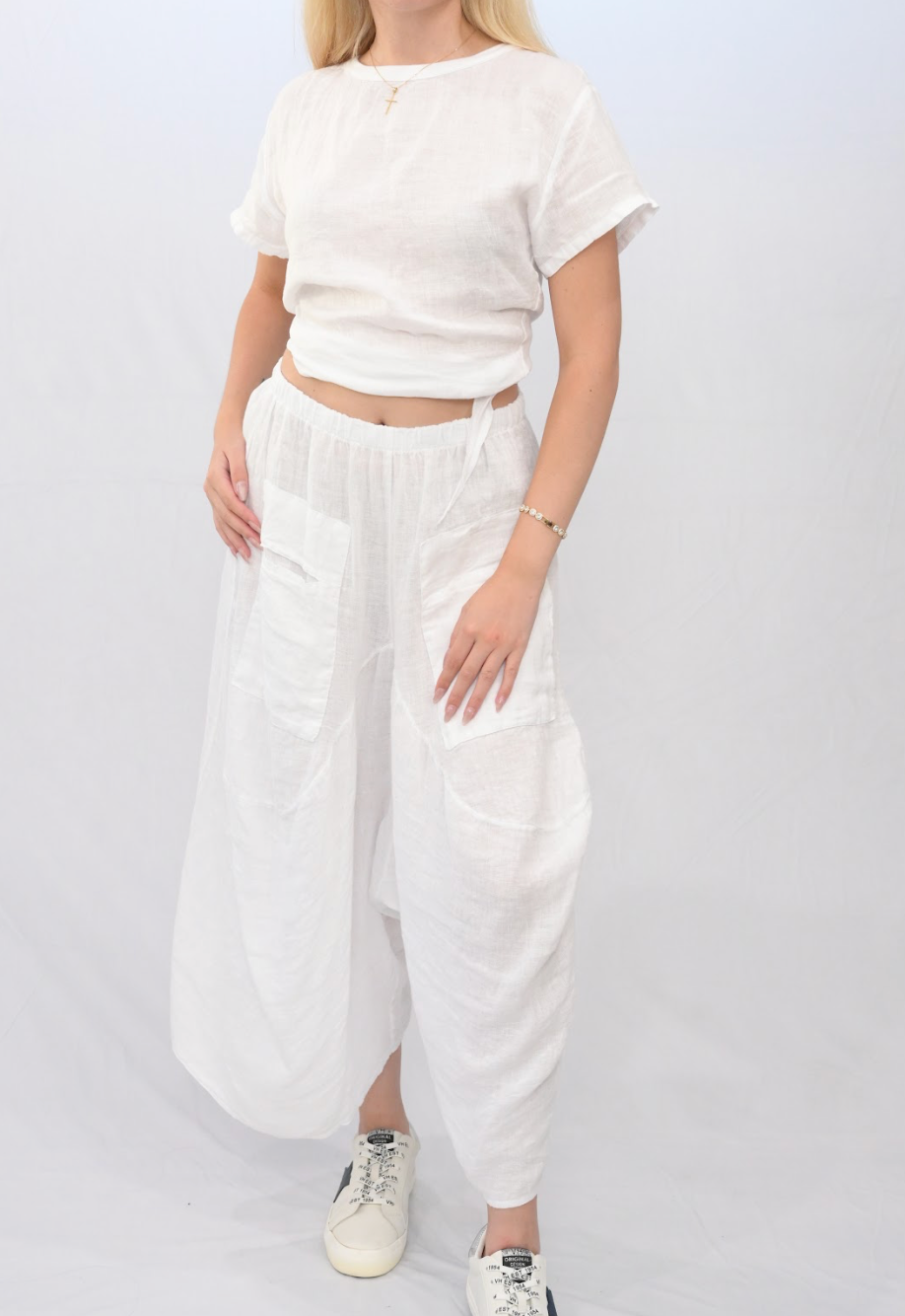 Merci Marie - Wholesale Pants - Women's - Linen Parachute Pants0