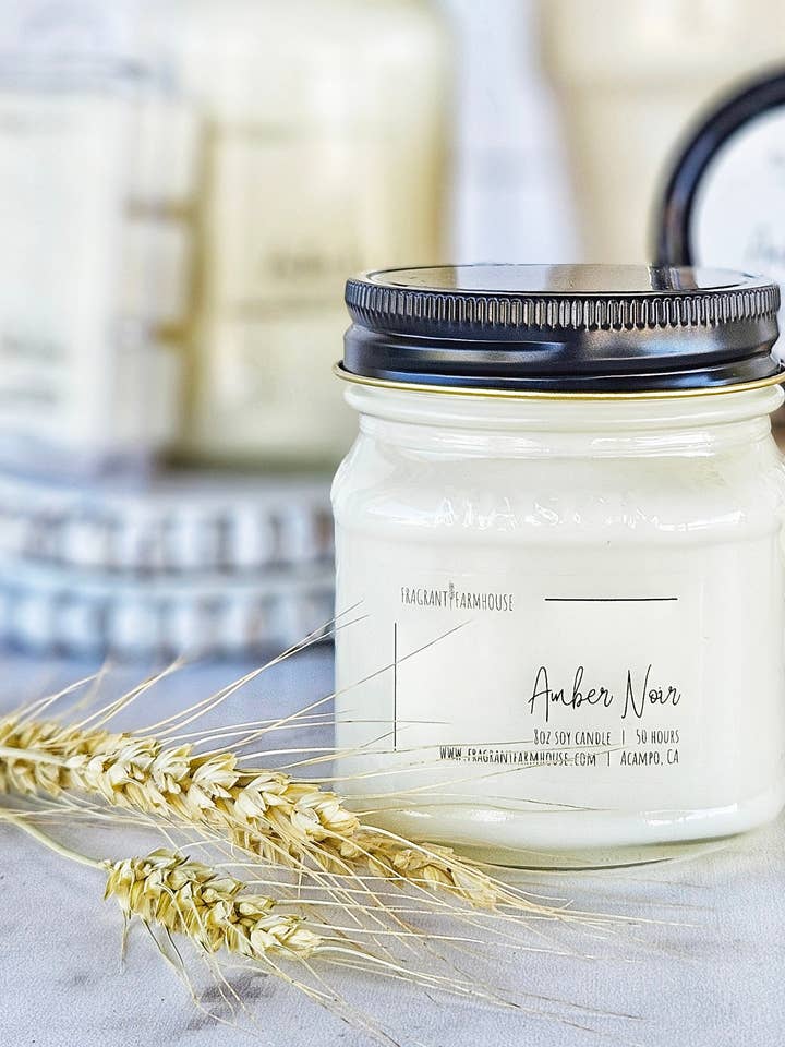 Amber Noir Soy Candle for wholesale by Fragrant Farmhouse