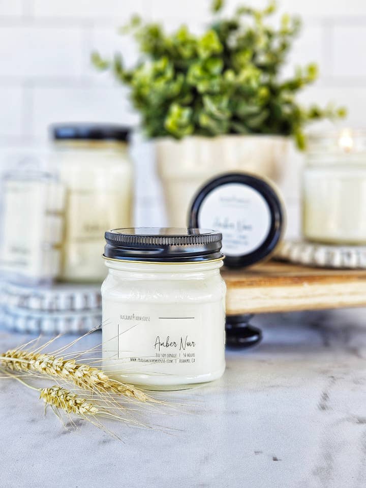 Amber Noir Soy Candle for wholesale by Fragrant Farmhouse