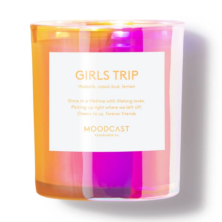 Moodcast Fragrance Co. - Wholesale Jar/Filled Candle - Coconut Wax Candle - Vibes - Girls Trip - 8 oz Glass Jar