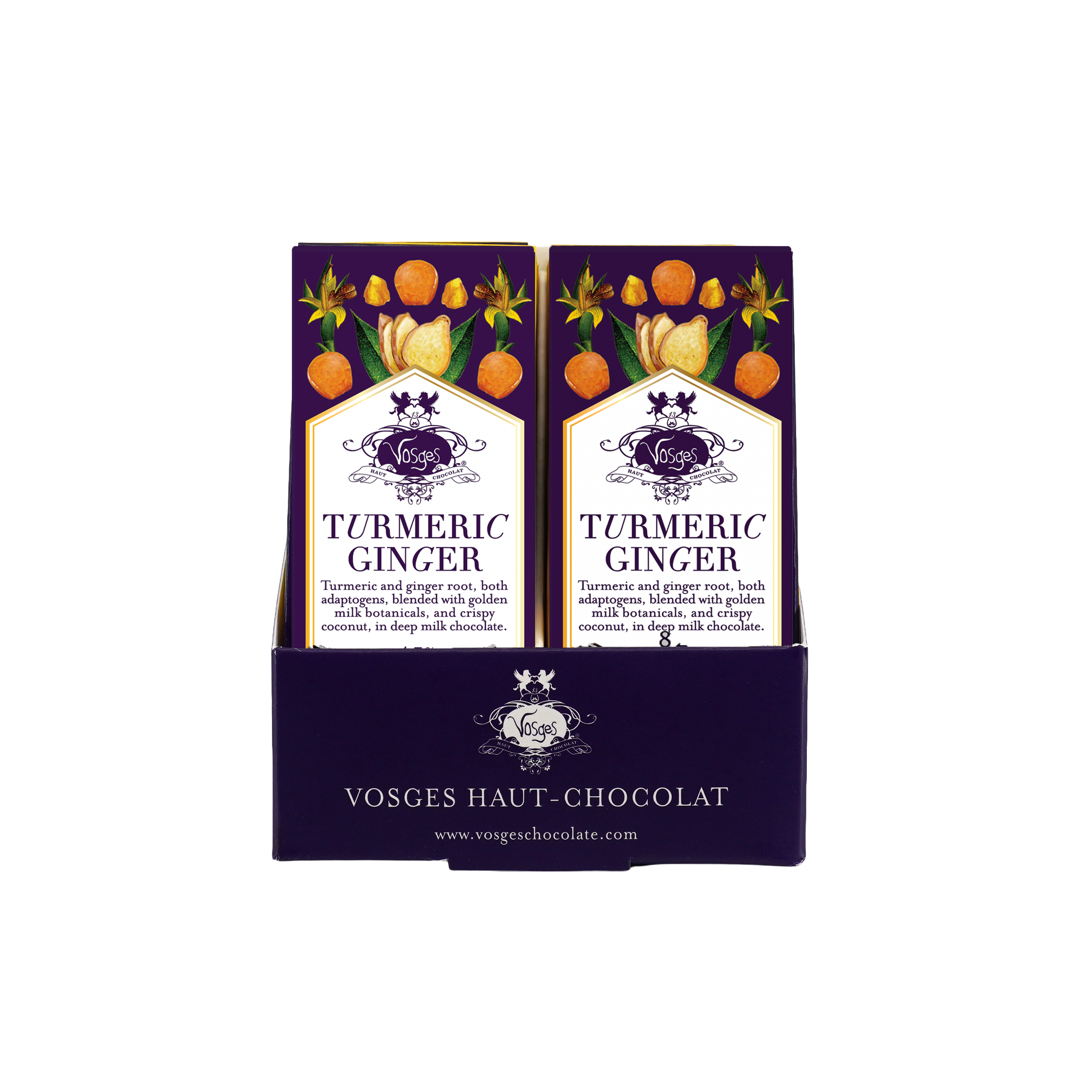 Vosges Haut-Chocolat - Wholesale Chocolate Bar - Mini Milk Chocolate Bar w/ Turmeric & Ginger - Gourmet2