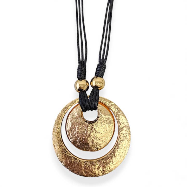 Lang verstelbaar kettinghanger met grote steen | Statement sieraden | Boho stijl voor wholesale door Bijoux Envie Statement Jewelry