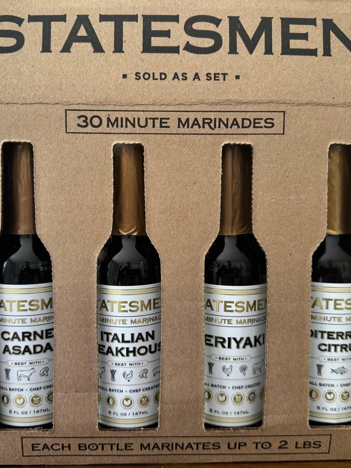 STATESMEN 4 PACK SAMPLER/GIFT SET 5oz for wholesale by Statesmen Marinades