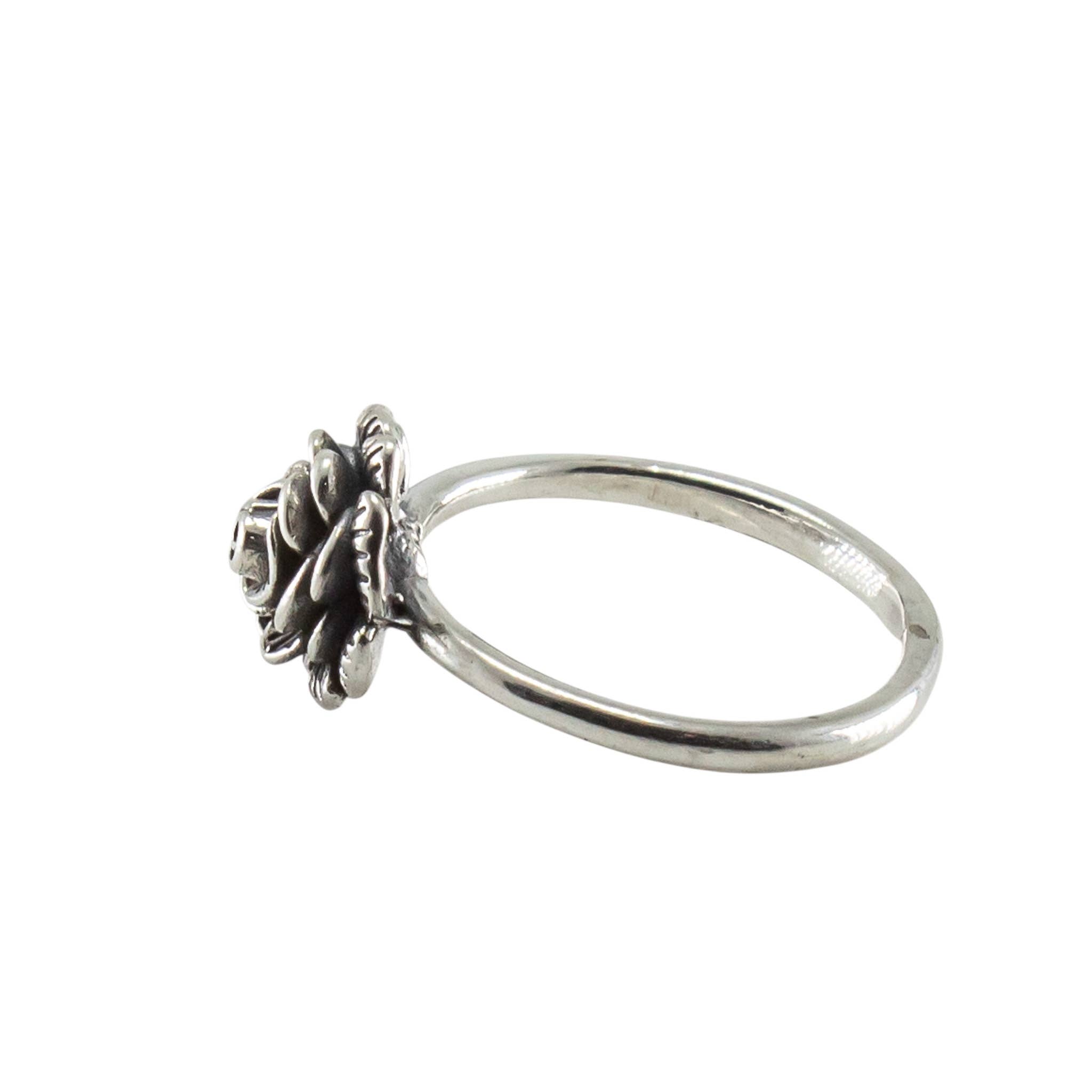 Quasar Gems USA - Vendita all'ingrosso Anello midi/a fascia - Fascia Anello Fiore Argento3