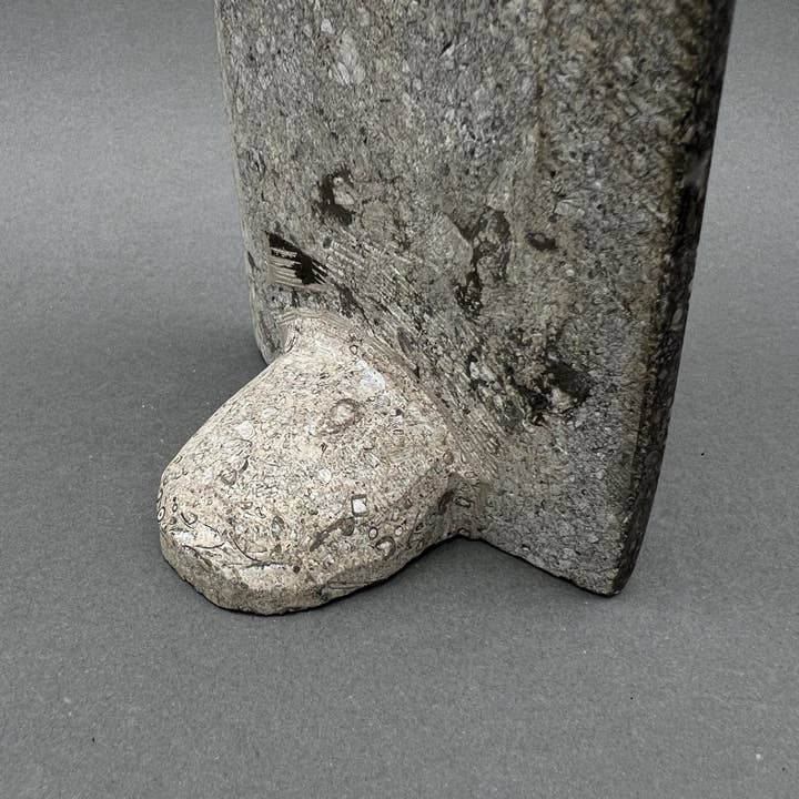 Crystal River Gems LLC - Wholesale Decorative Tabletop Object - Tall Orthoceras Fossil Standing Display Sculpture (1 Piece) Size 11 to 13 Inches Crystal Gemstone Home Decor2