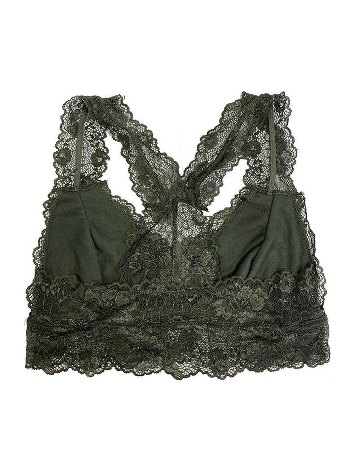 Hana - Wholesale Bralette - Women's - Soft cup light padding lace bralette (6pc)