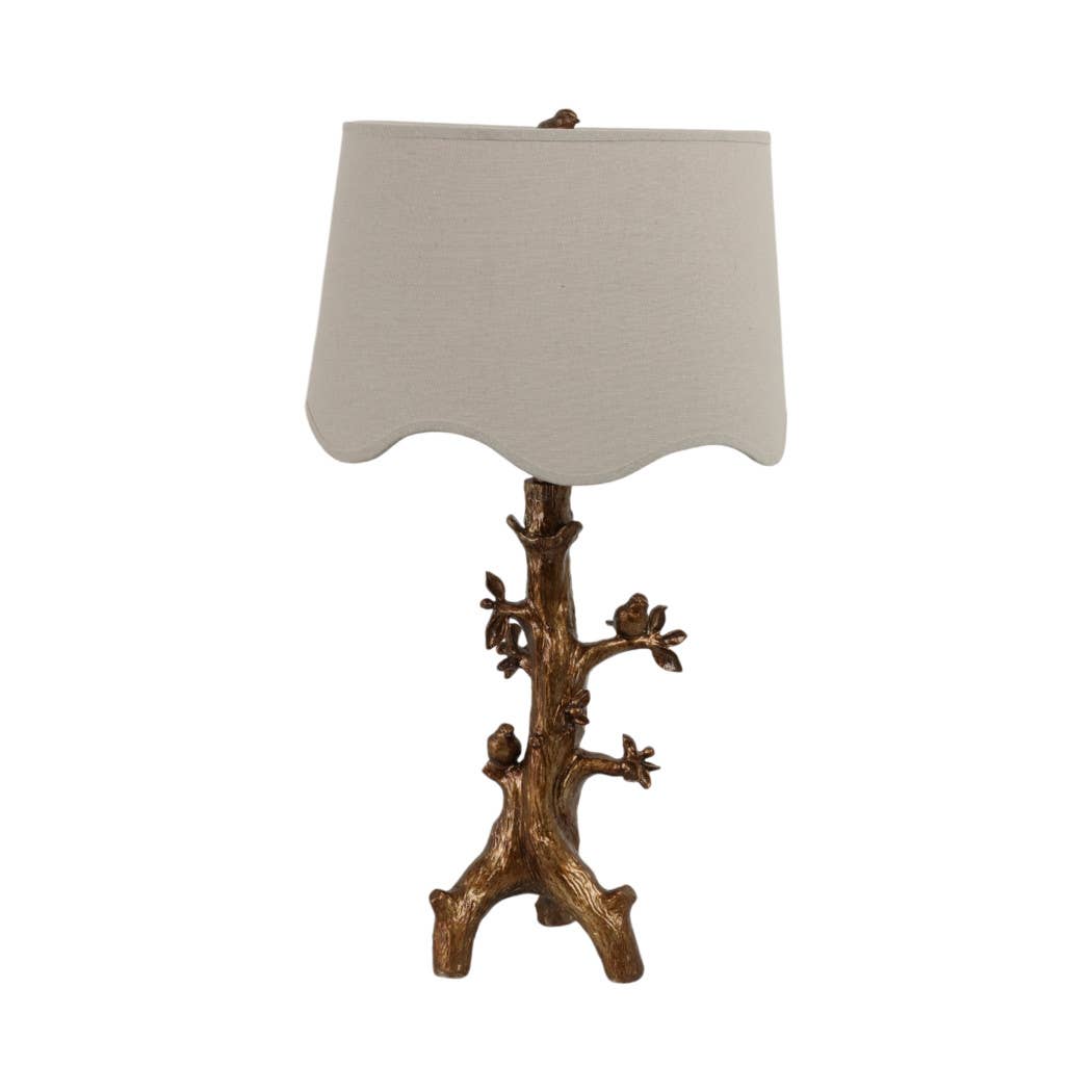 Sagebrook Home - Wholesale Accent/Desk Lamp - Table Lamp - Gold Resin Perched Birds on Branch, 28 in.2
