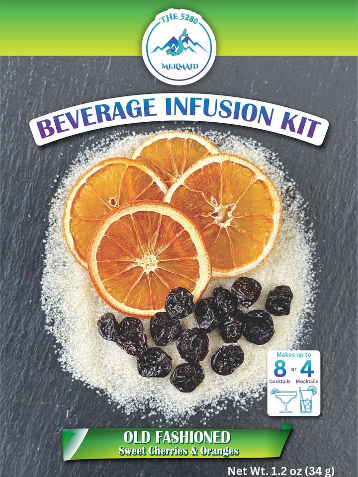 "Old Fashioned" Sweet Cherries & Orange Beverage Infusion Kit MINI; Add Bourbon, Rum or Whiskey for wholesale by The 5280 Mermaid
