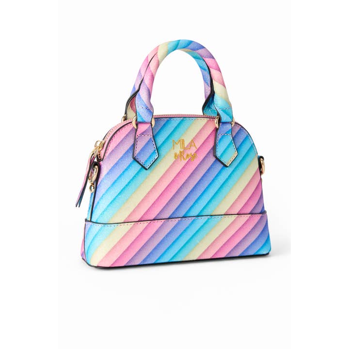 Mila & Rose - Wholesale Crossbody Bag - Kids - Rainbow Glitter Girl's Crossbody Purse