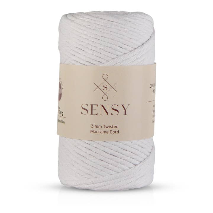 Sensy - Wholesale Yarn - Sensy Premium 3mm - 109 Yards 100% Recycled Cotton Single Strand Macrame Cord26