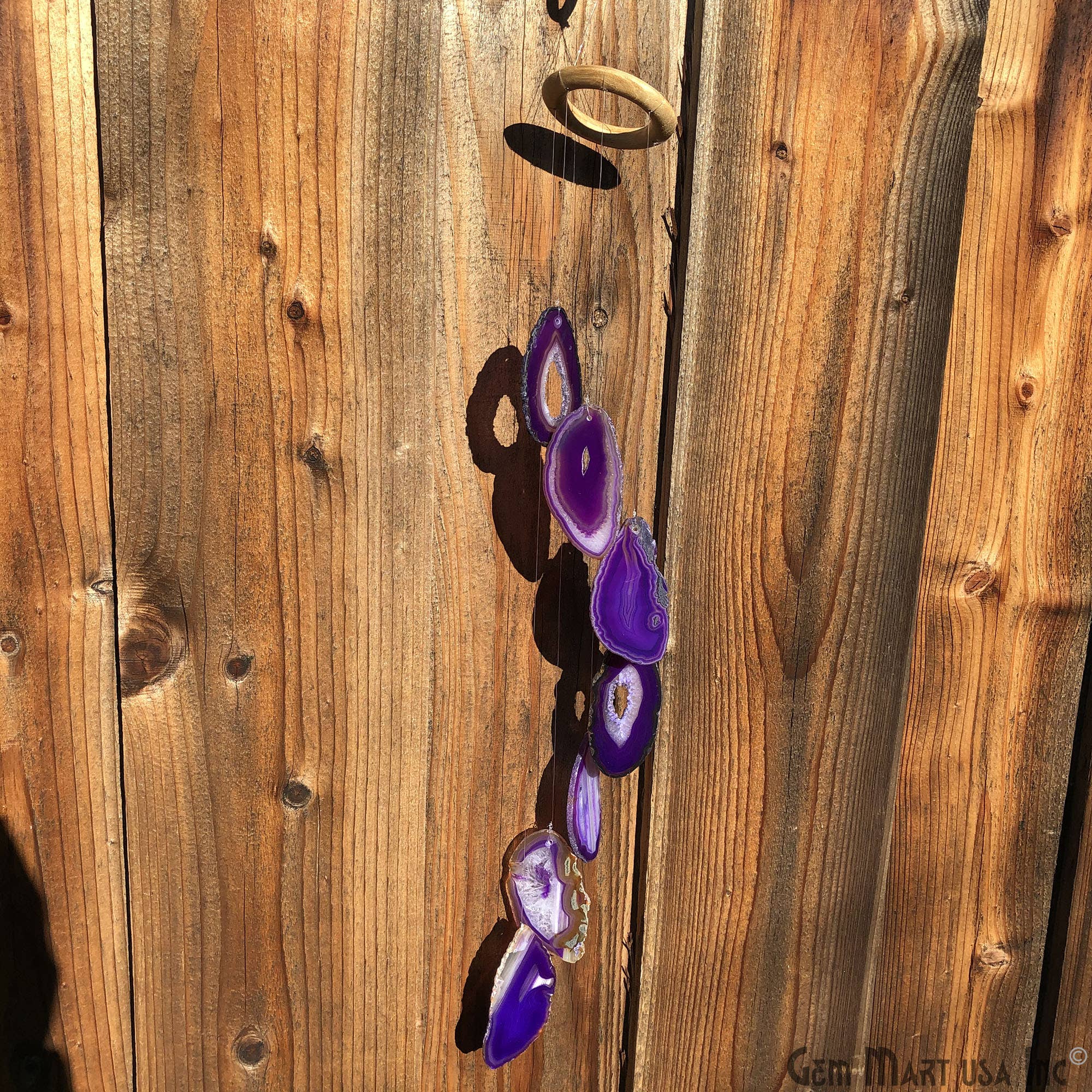 GemMartUSA - Wholesale Wind Chime - Wind Chime in Natural Purple Agate for Outside, Home Decor3