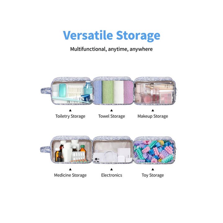 wandf - Wholesale Toiletry bag – women's - Clear Toiletry Bags for Traveling Toiletries, Make Up Pouch 13