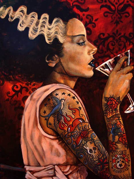 Bride Cocktail - Art Print for wholesale by Black Market Art