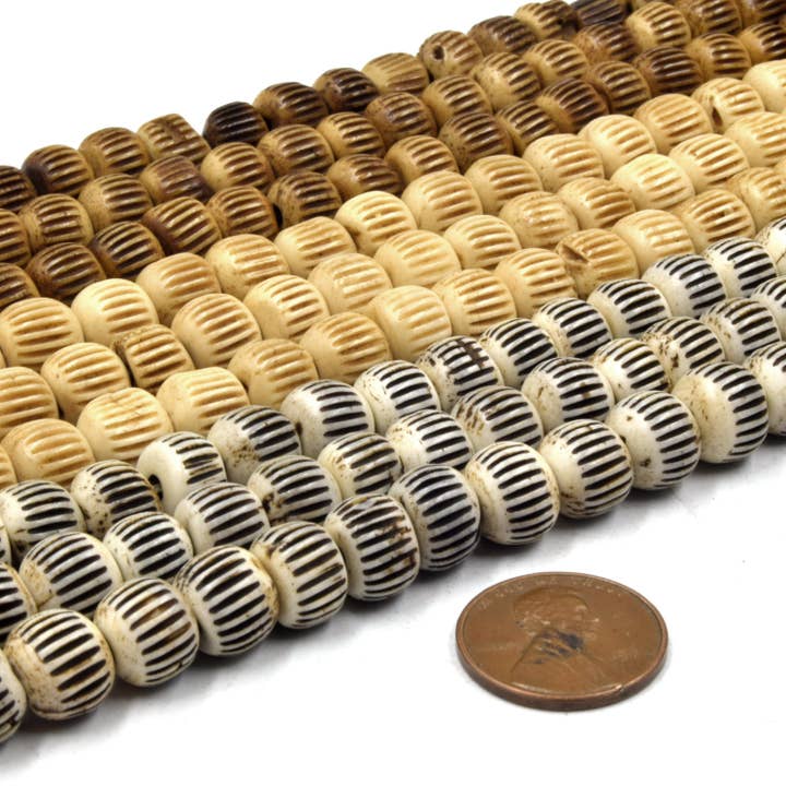 Only Beads - Wholesale Beads - Bone Beads | Carved Ox Bone Beads | Unique Artisan Beads5