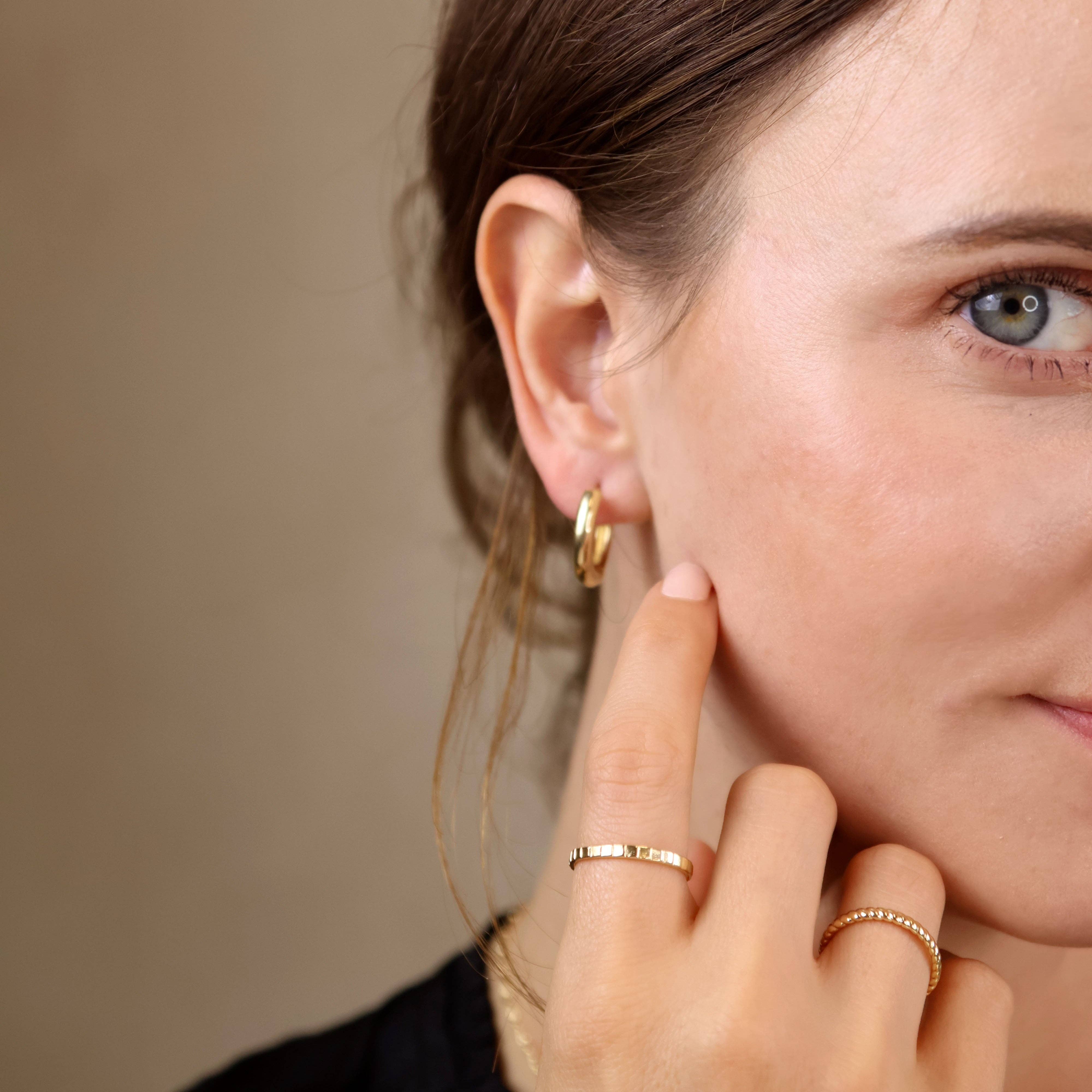 GoldFi – Anel de banda por atacado – Anel de pulseira com corte de diamante 2mm preenchido a ouro 18k3