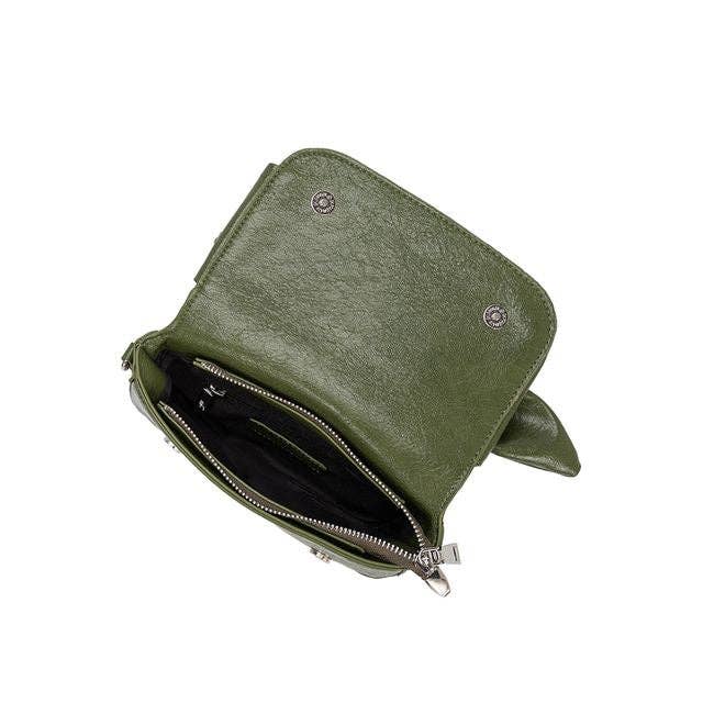 Melie Bianco - Wholesale Crossbody Bag - Women's - Faye Olive Recycled Vegan Crossbody Bag