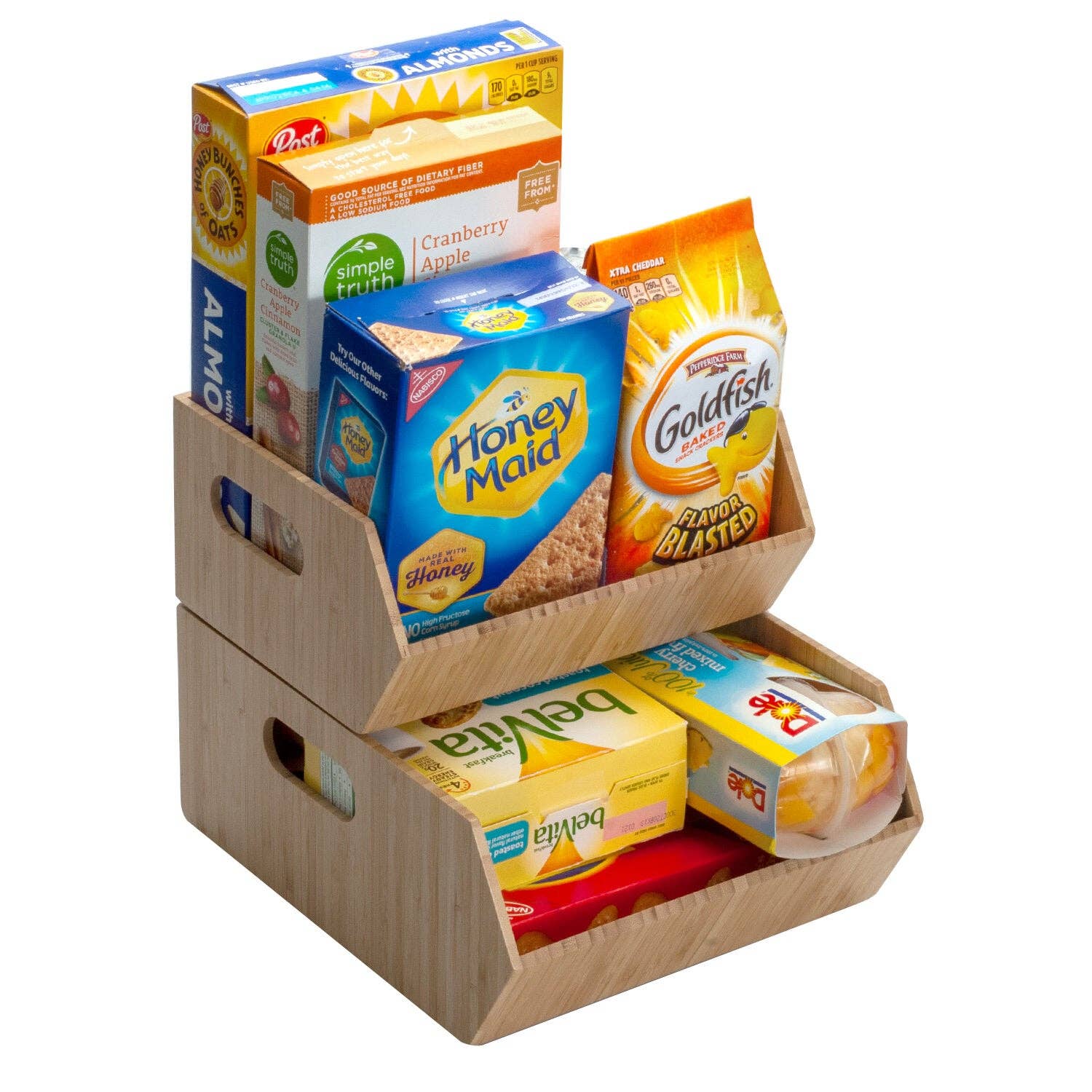 MobileVision - Wholesale Kitchen Storage/Organizer - Bamboo XL Storage Bins 2 PC Set2