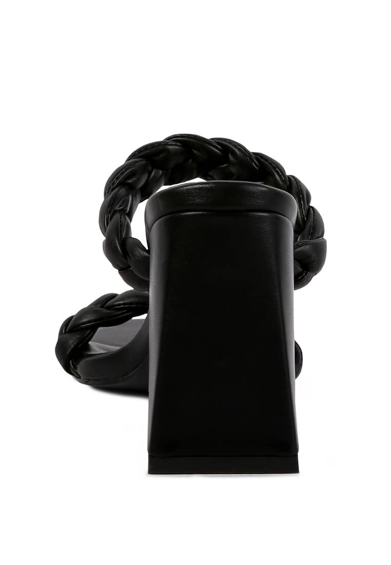 Rag Company - Wholesale High Heels - Women's - MI AMOR BRAIDED STRAP HIGH BLOCK HEELS5