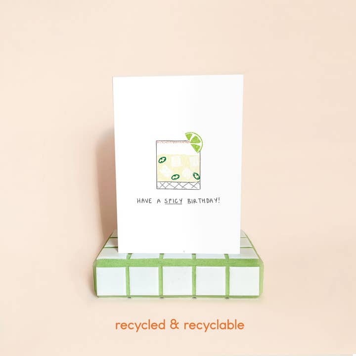 Fab Gab - Wholesale Birthday Card - Spicy Margs Cocktail Birthday Card - Pun - Funny - Humour - Alcohol - Greeting Cards - A62