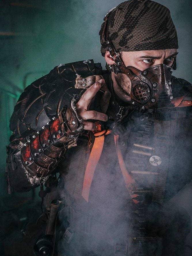 Outcast Props - Wholesale Costume - Men's - Post Apocalyptic Steel Bracers