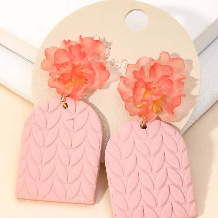 Floral Polymer ler dråbe øreringe for engroshandel hos Anarchy Street