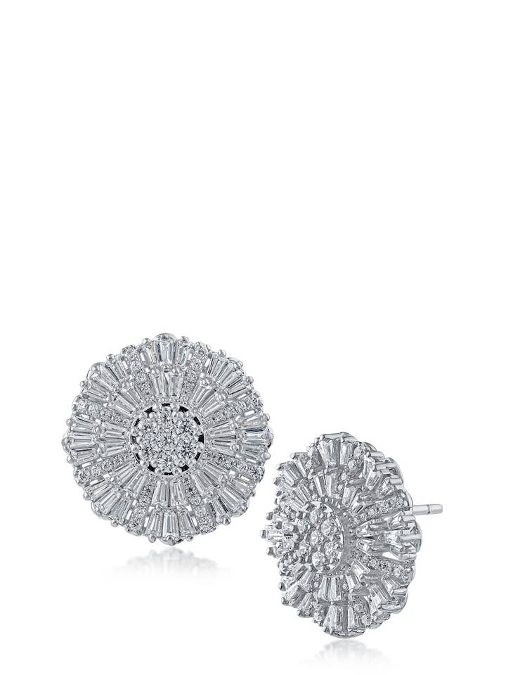 Baguette Starburst Earrings for wholesale by CZ by Kenneth Jay Lane
