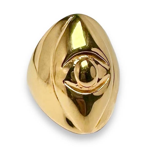 Athena Evil Eye Ring for wholesale by Jagged Halo Jewelry