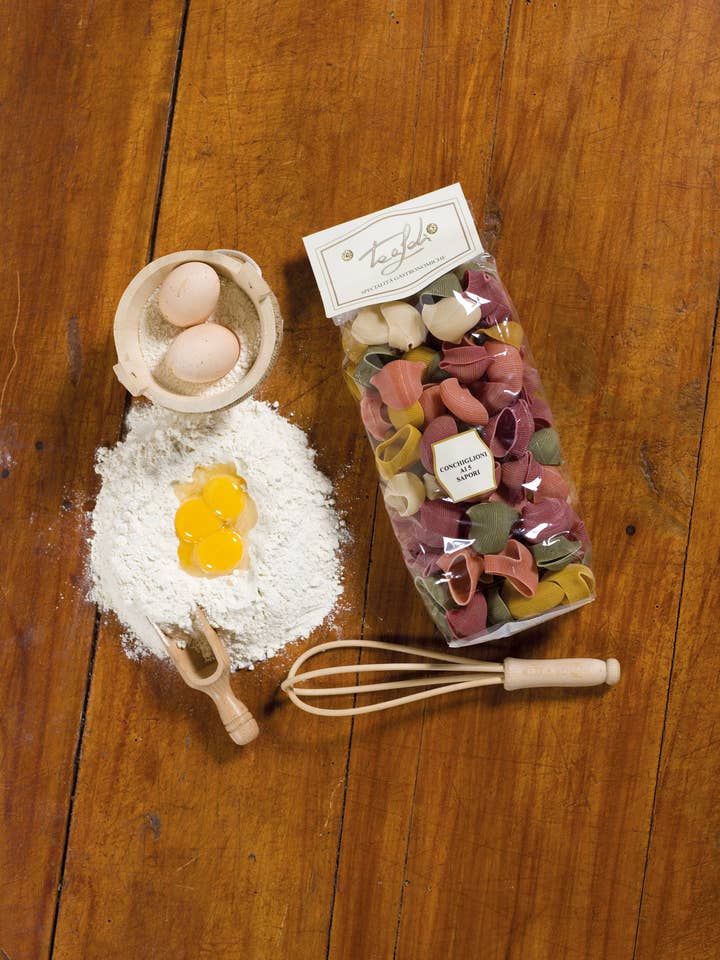 Conchiglioni Arlecchino 500g für den Großhandel von La Burnia