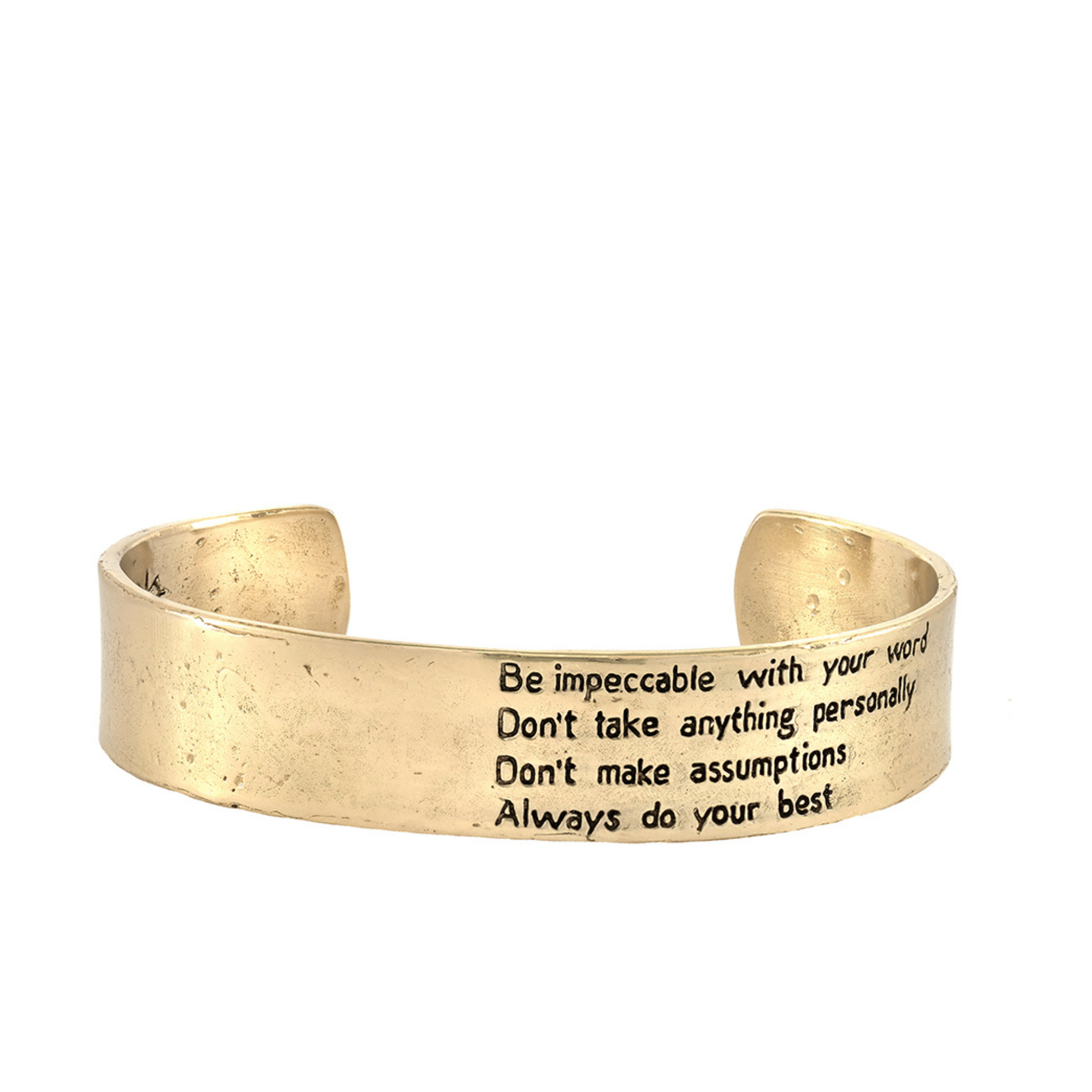 Jewelry Evolution - Wholesale Cuff Bracelet - The Four Agreements Textured Cuff3