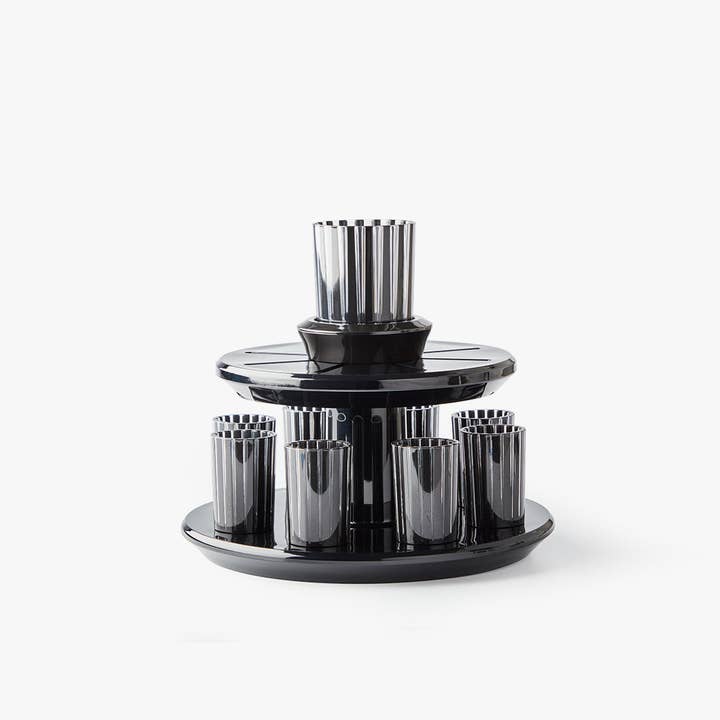 Apeloig Collection - Wholesale Wine Glass - Kiddush Wine Fountain Set Black