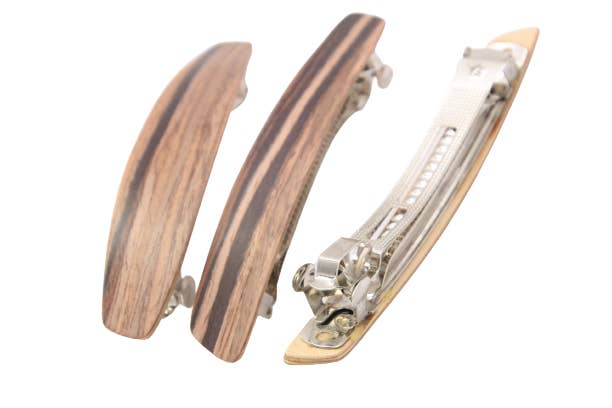 Holzkunstwerkstatt - Wholesale Hair Clip - Women's - Wooden hair clip, MAXI size (95mm), “wild walnut”0