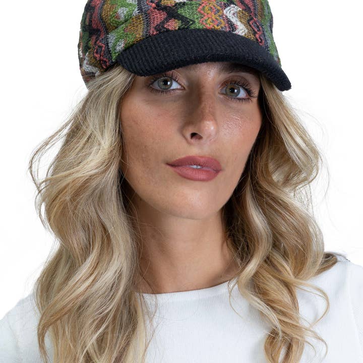 Magid - Wholesale Newsboy/Schoolboy Hat - Women's - Magid Geometric Print Cadet Cap5