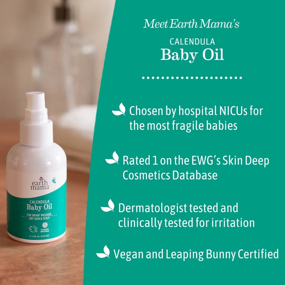Earth Mama Organics - Wholesale Bath/Body Oil - Baby - Calendula Baby Oil6