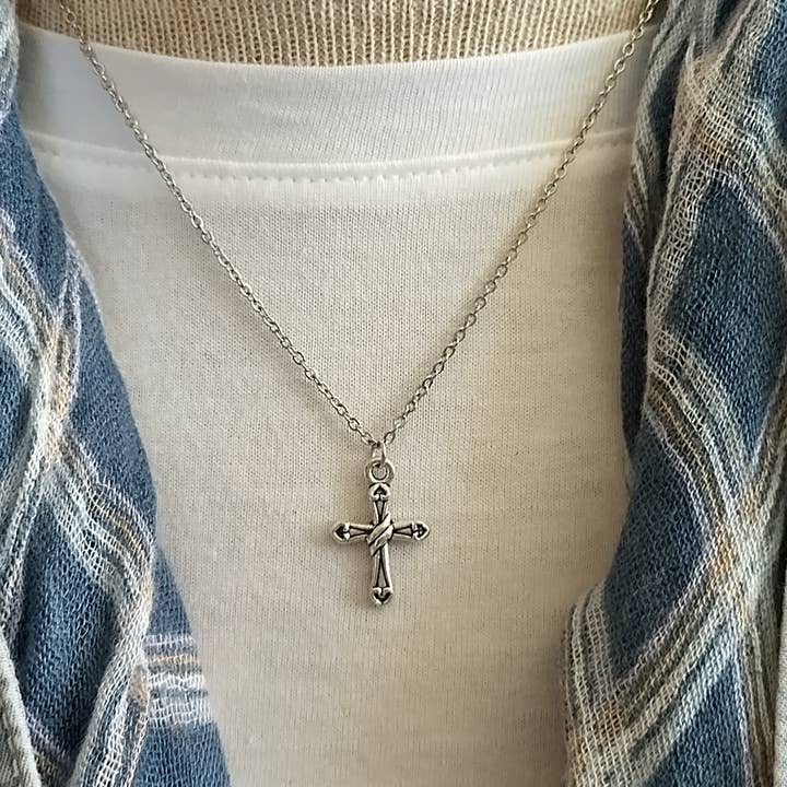 Piccadilly Pendants - Wholesale Pendant/Charm Necklace - Tiny Heart Cross Necklace, Religious Jewelry