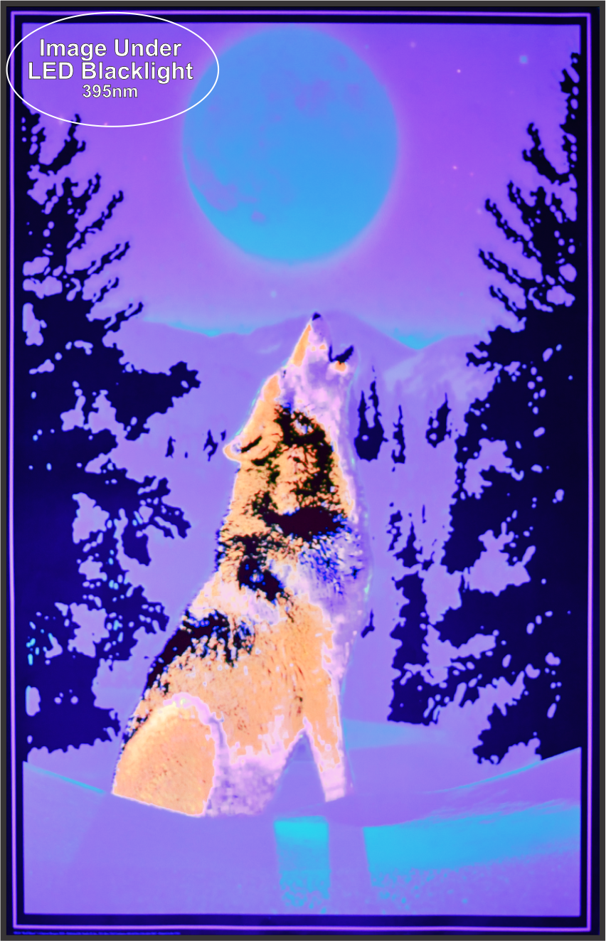 Scorpio Posters - Wholesale Poster - Wolf Moon Blacklight Poster – Non Flocked Glow Wall Décor1