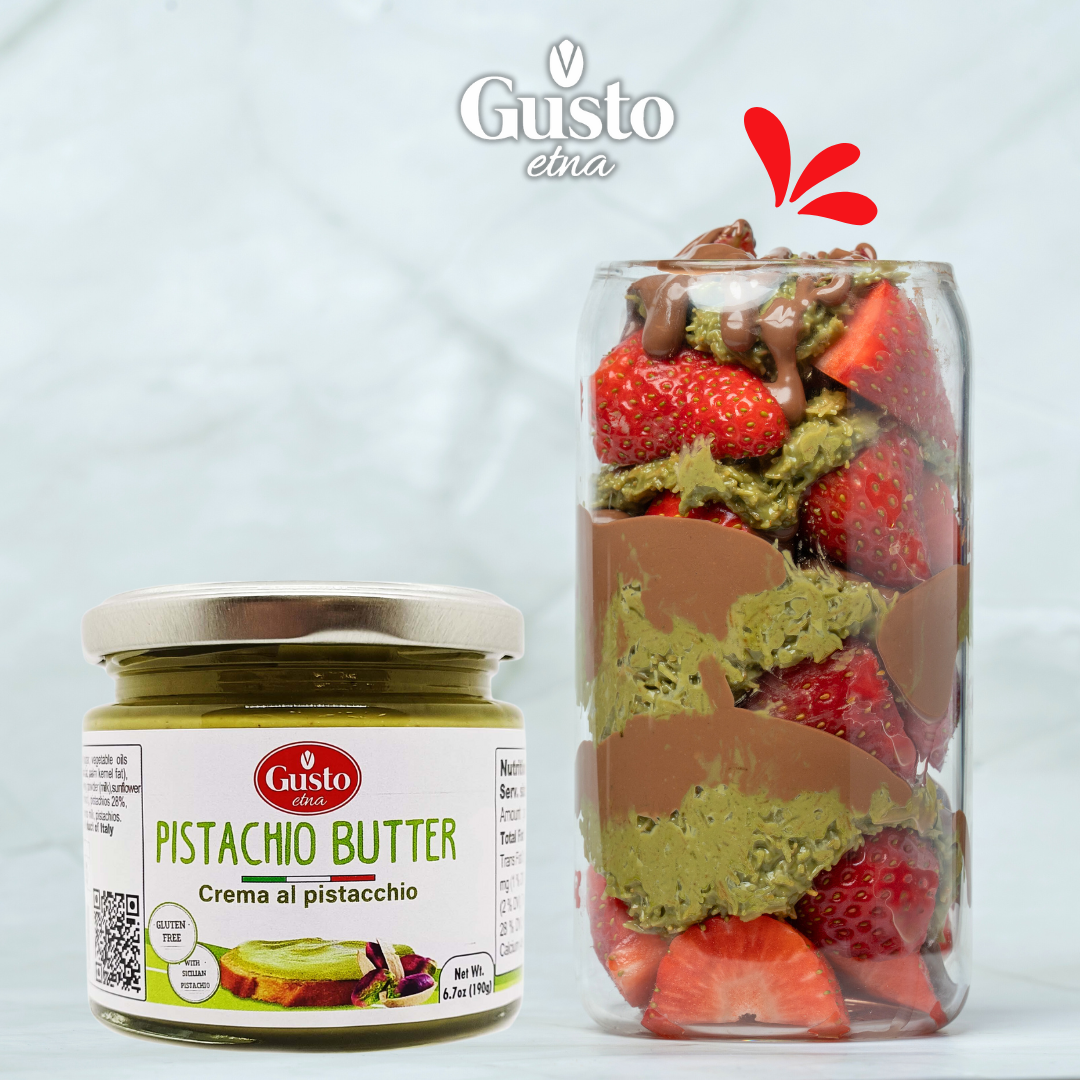 Wholesale Italian Food - Wholesale Nut Butter - Gusto Etna Pistachio Cream Butter - 28% Pistachio , 6.7 oz (190g)3