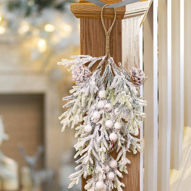 Snow Dusted White Christmas Swag and other Purchase wholesale christmas swags. Free returns & net 60 terms on Faire trending on Faire.