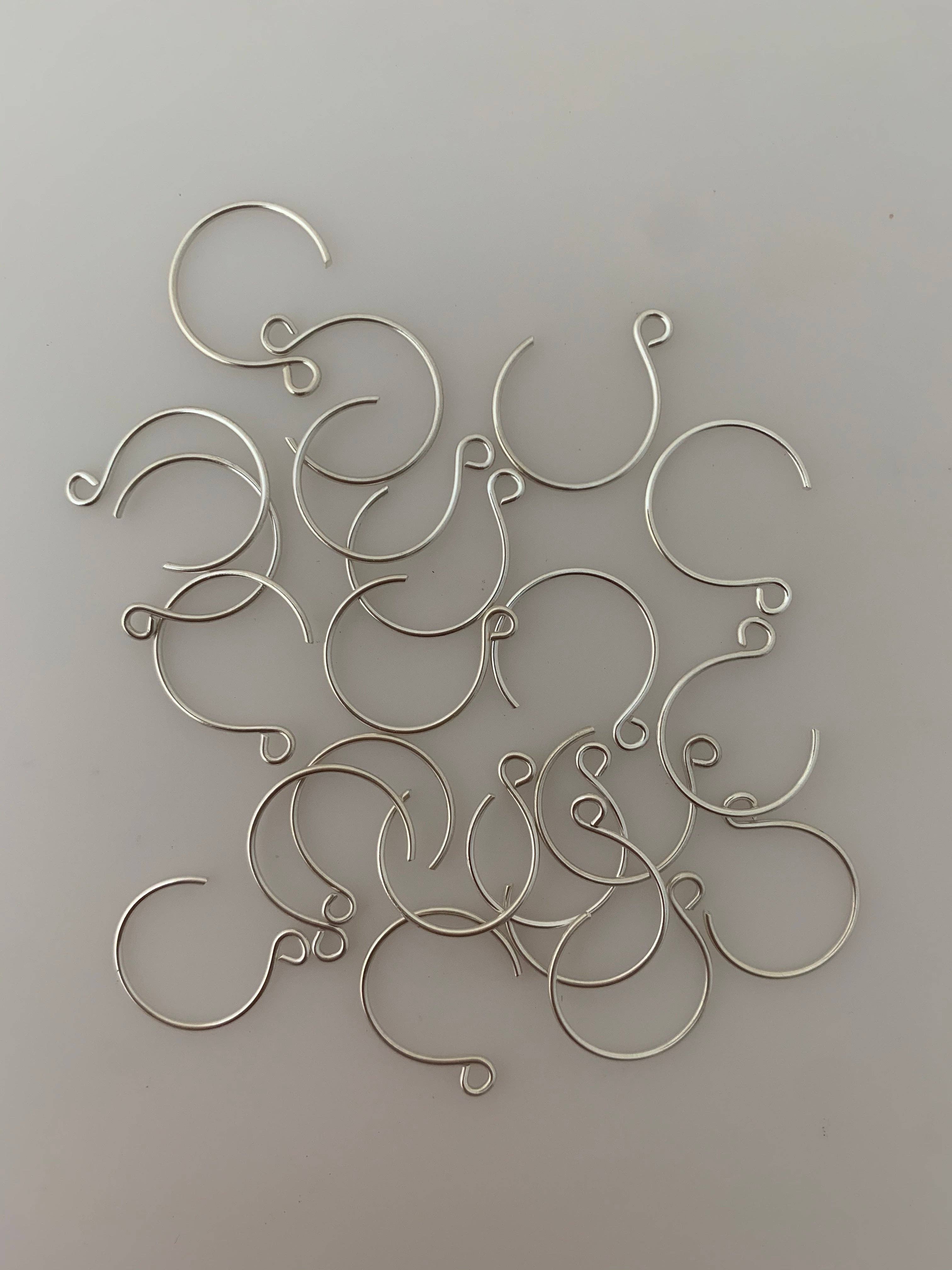 Purity Beads - Wholesale Craft Supplies - Round Sterling Silver Ear Wire Size 18mm and 20mm 19gauge thick.0