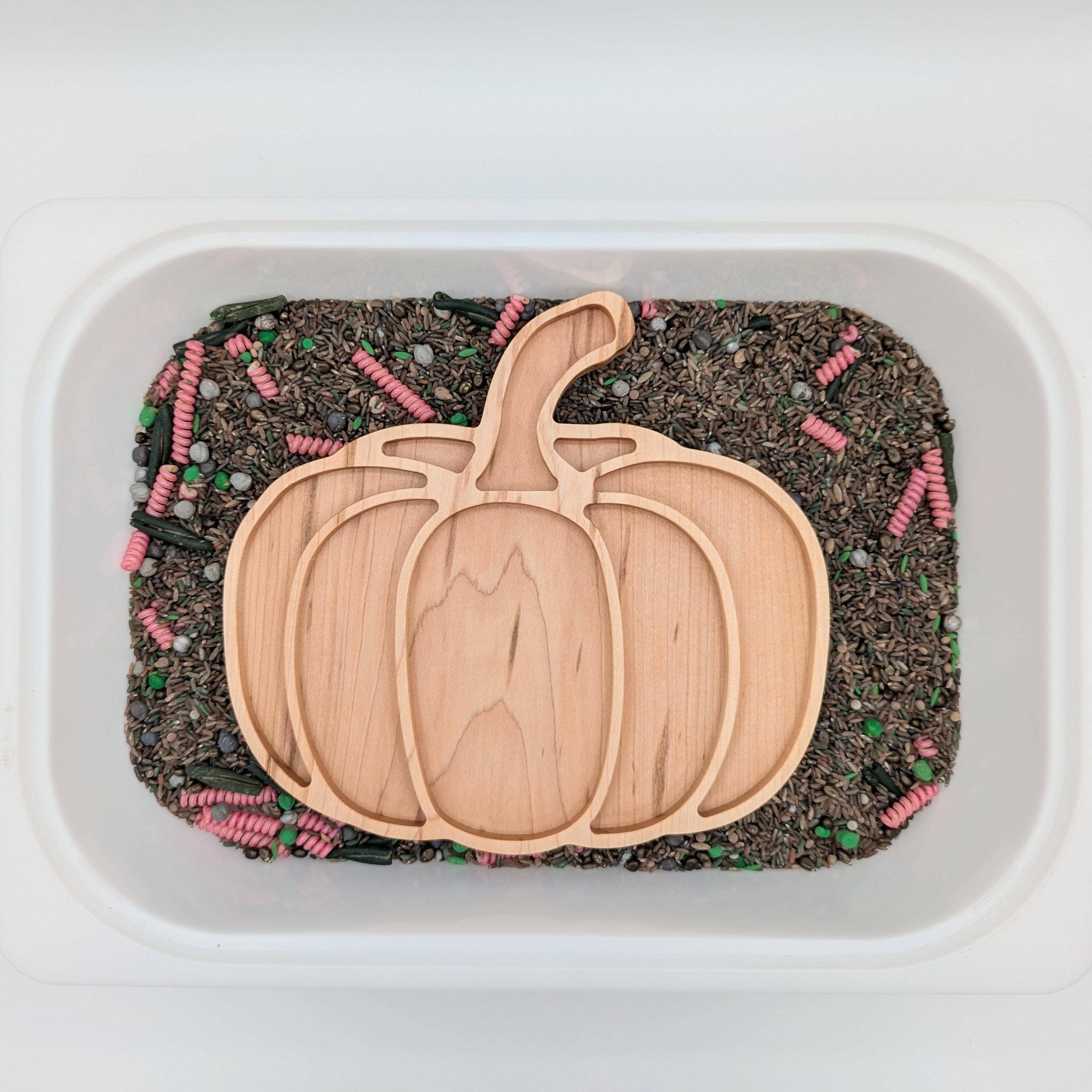 Carved Together Co - Wholesale Wood Toy - Kids - Pumpkin Sensory Play Tray - Large7