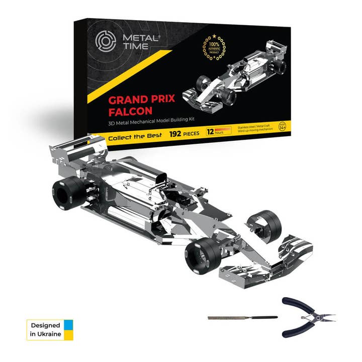 METAL-TIME INC. - Venta al por mayor Kit de manualidades - Modelo mecánico DIY de coche de carreras de F1 Grand Prix Falcon13
