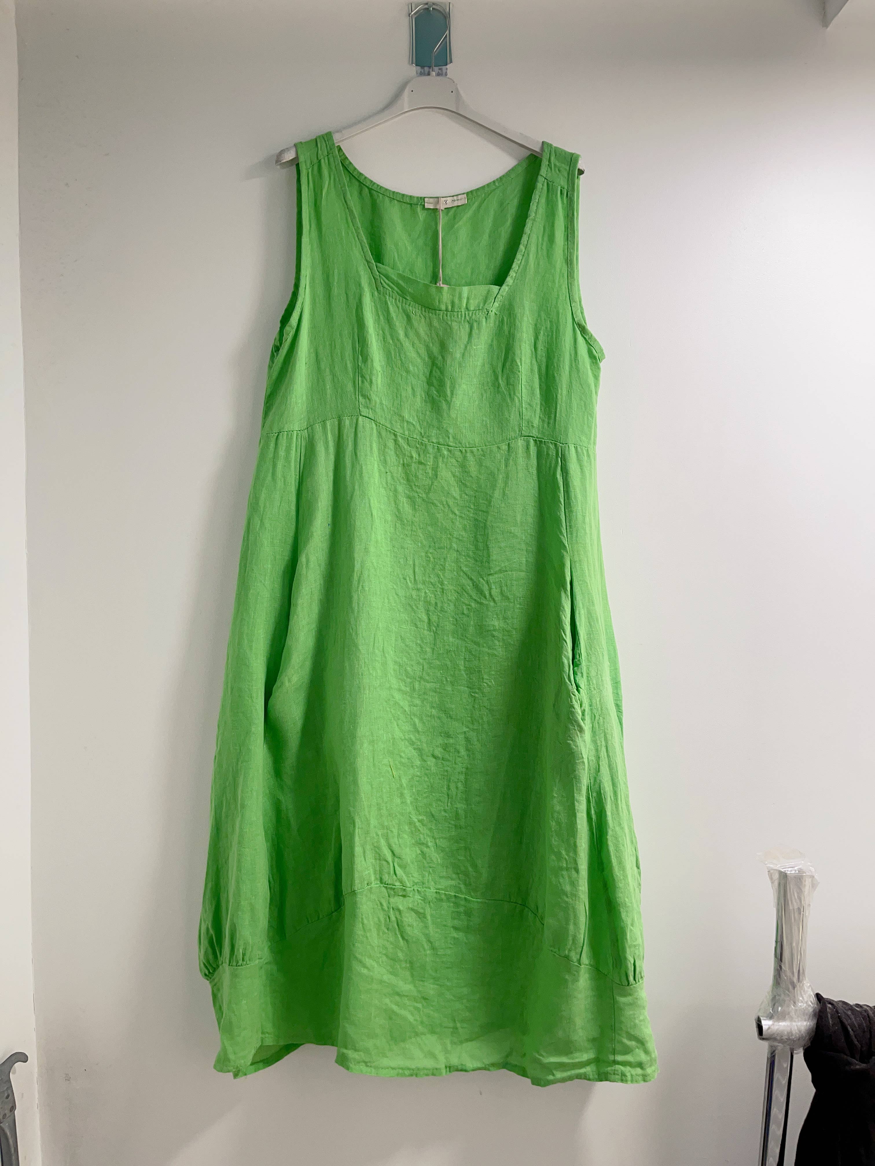 Happy look - Wholesale Dress - Women's - Sleeveless Linen Midi Dress 72073L7