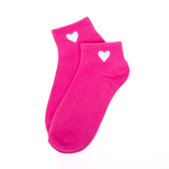 Selini New York - Wholesale Socks - Women's - Ladies' Assorted Low Cut Heart 6 pre-pack Ribbed Socks