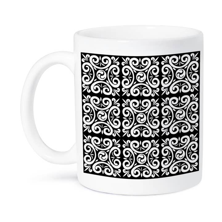 3dRose – Engroshandel Kaffekrus – 3dRose, Trykt Krøllet Design Gentaget, Krus8