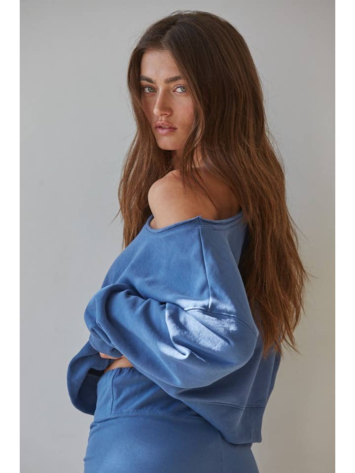 By Together - Wholesale Sweatshirt - Women's - L8591 | Knit Cotton Polyester Garment Washed Pullover 5