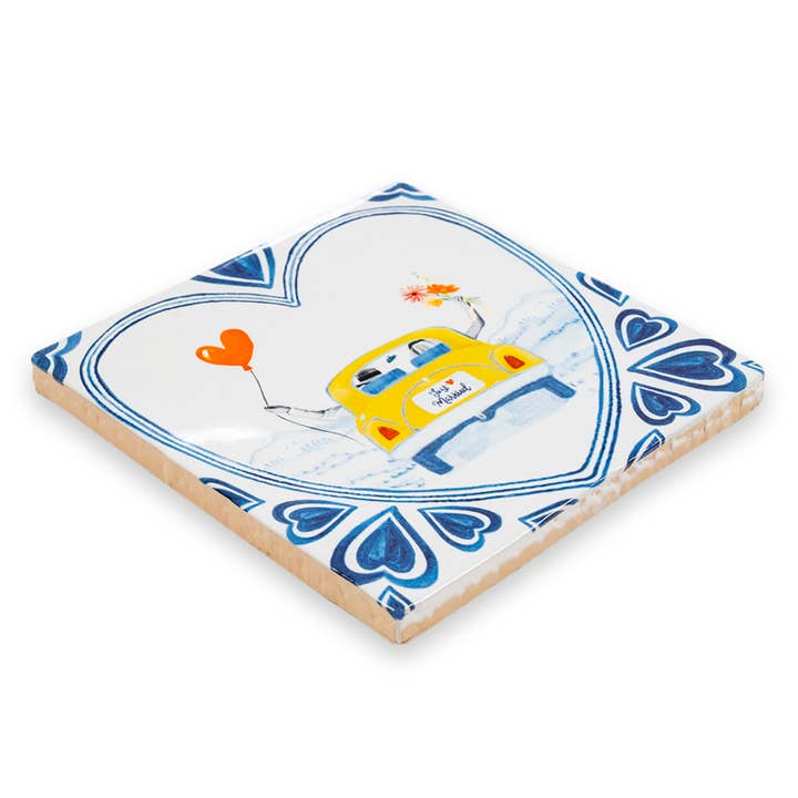 StoryTiles - Wholesale Wall Tile - Just married, off we go! | StoryTiles art on tile1